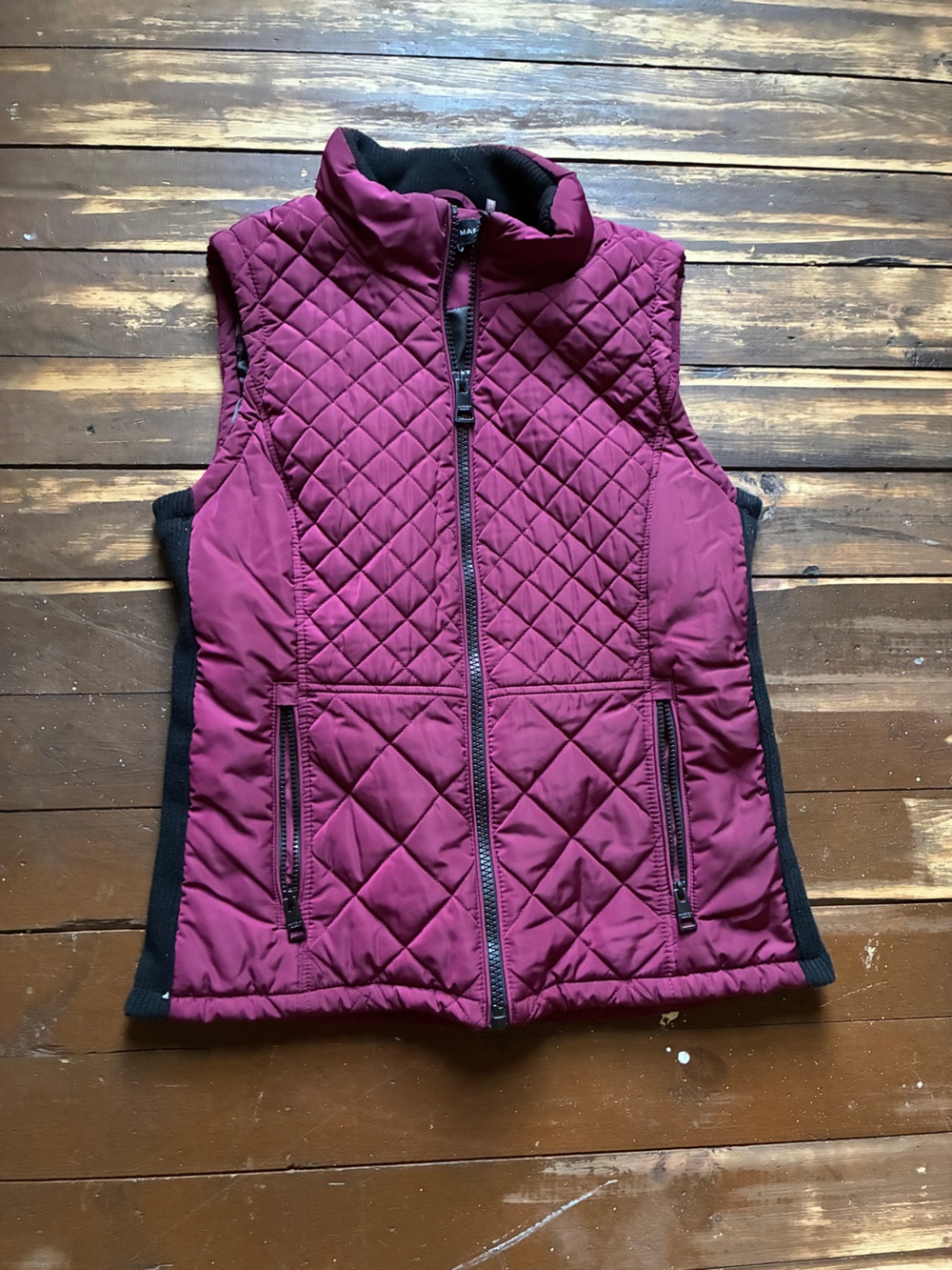 Dark pink quilted Andrew Marc vest